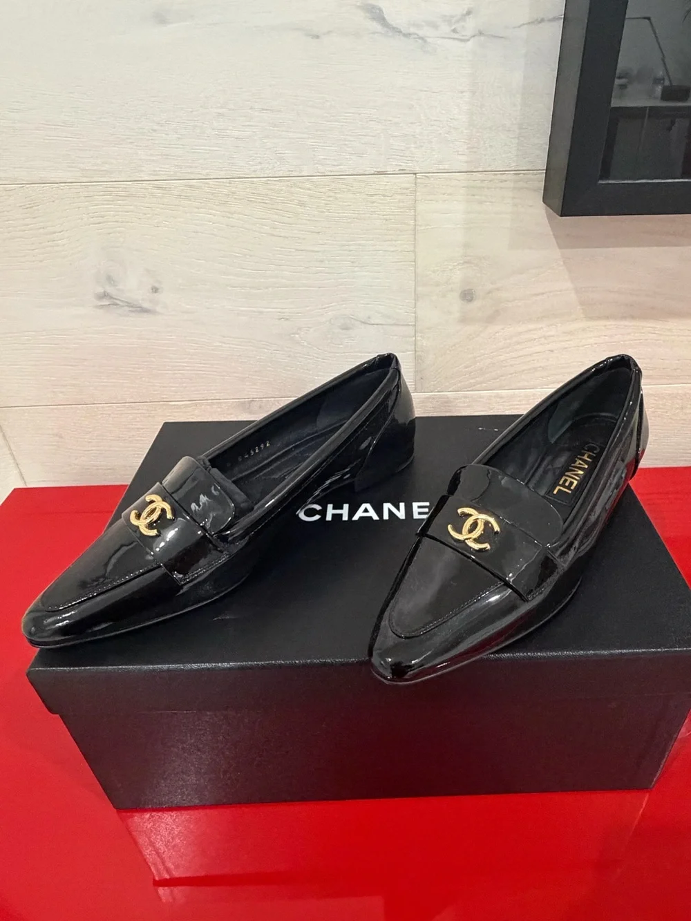 BLACK CHANEL LOAFERS